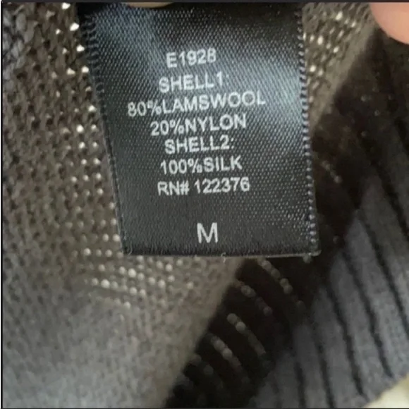 Boundary Silk lamb wool Leather sweater zipper sides 
Size Med Casual Business - Picture 11 of 12